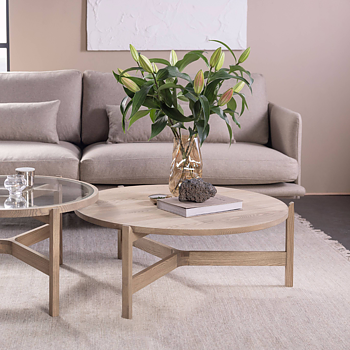 Optic Round Coffee Table Wood (several choices) - Kristensen & Kristensen