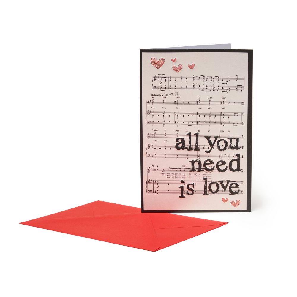 Large Greeting card, All you need is Love (BG0337)