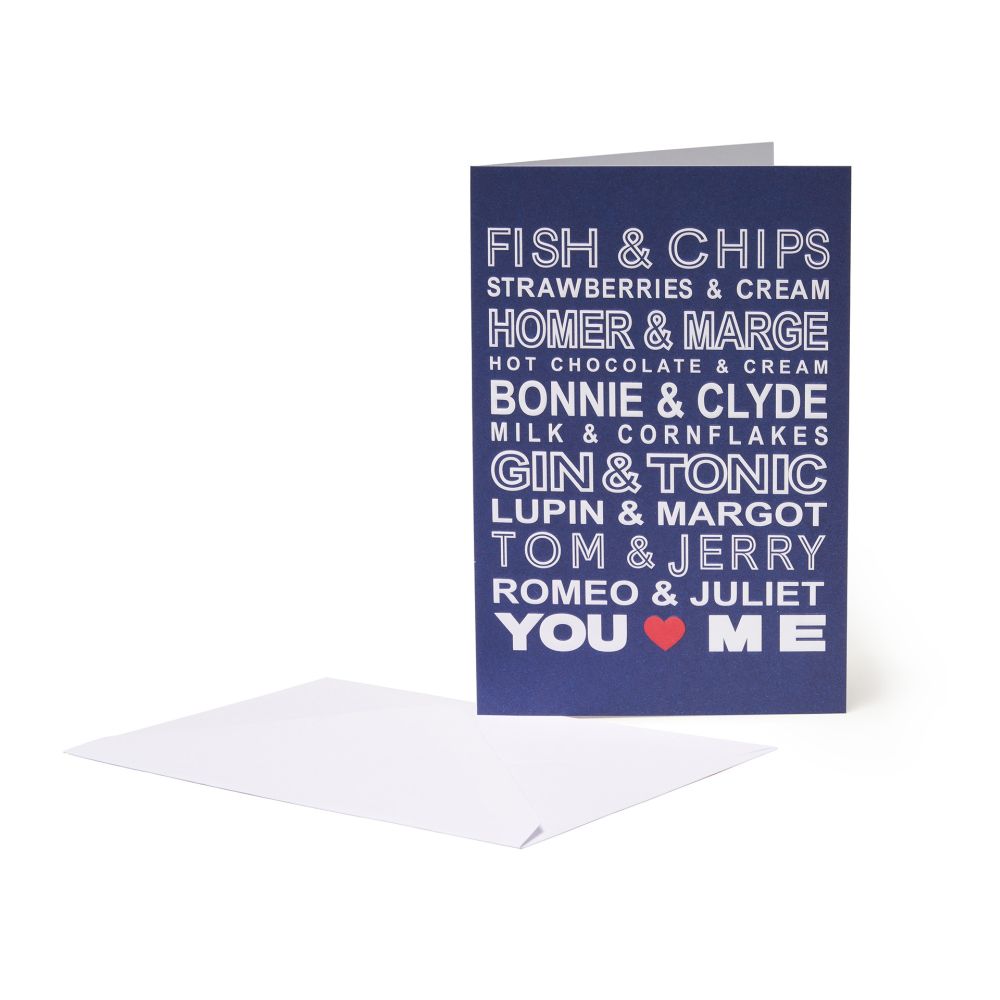 Large Greeting card, You and me (BG0344)