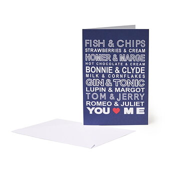 Large Greeting card, You and me (BG0344)
