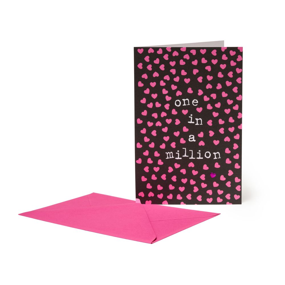 Large Greeting card, One in a million, heart (BG0345)