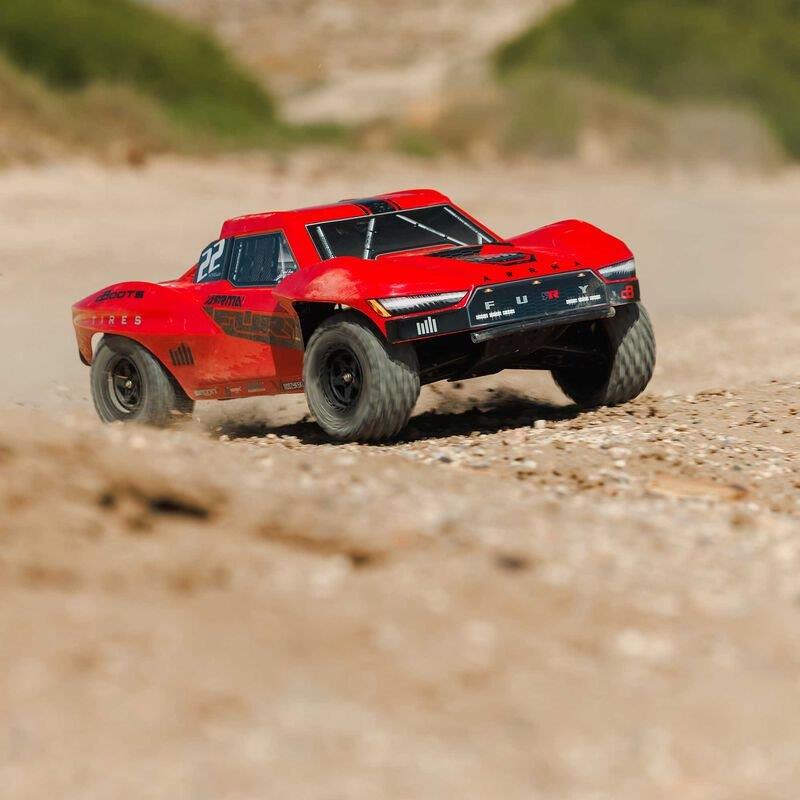 ARRMA 1/10 FURY MEGA 550 2WD Short Course Truck RTR with Battery & Charger, Red - 8