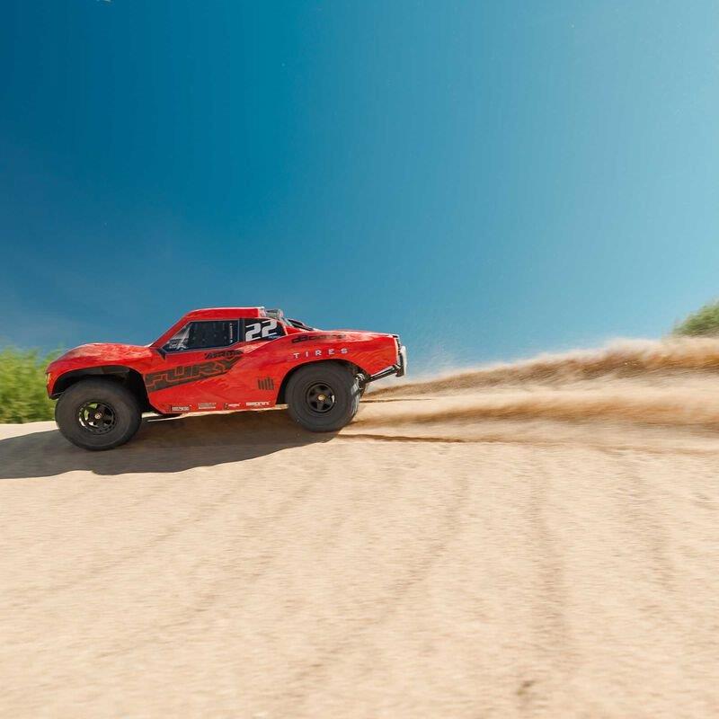 ARRMA 1/10 FURY MEGA 550 2WD Short Course Truck RTR with Battery & Charger, Red - 4