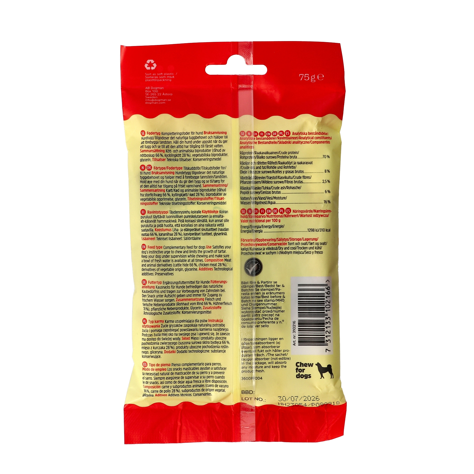 Dogman Tuggpinnar Med Kyckling 6-Pack  - 2