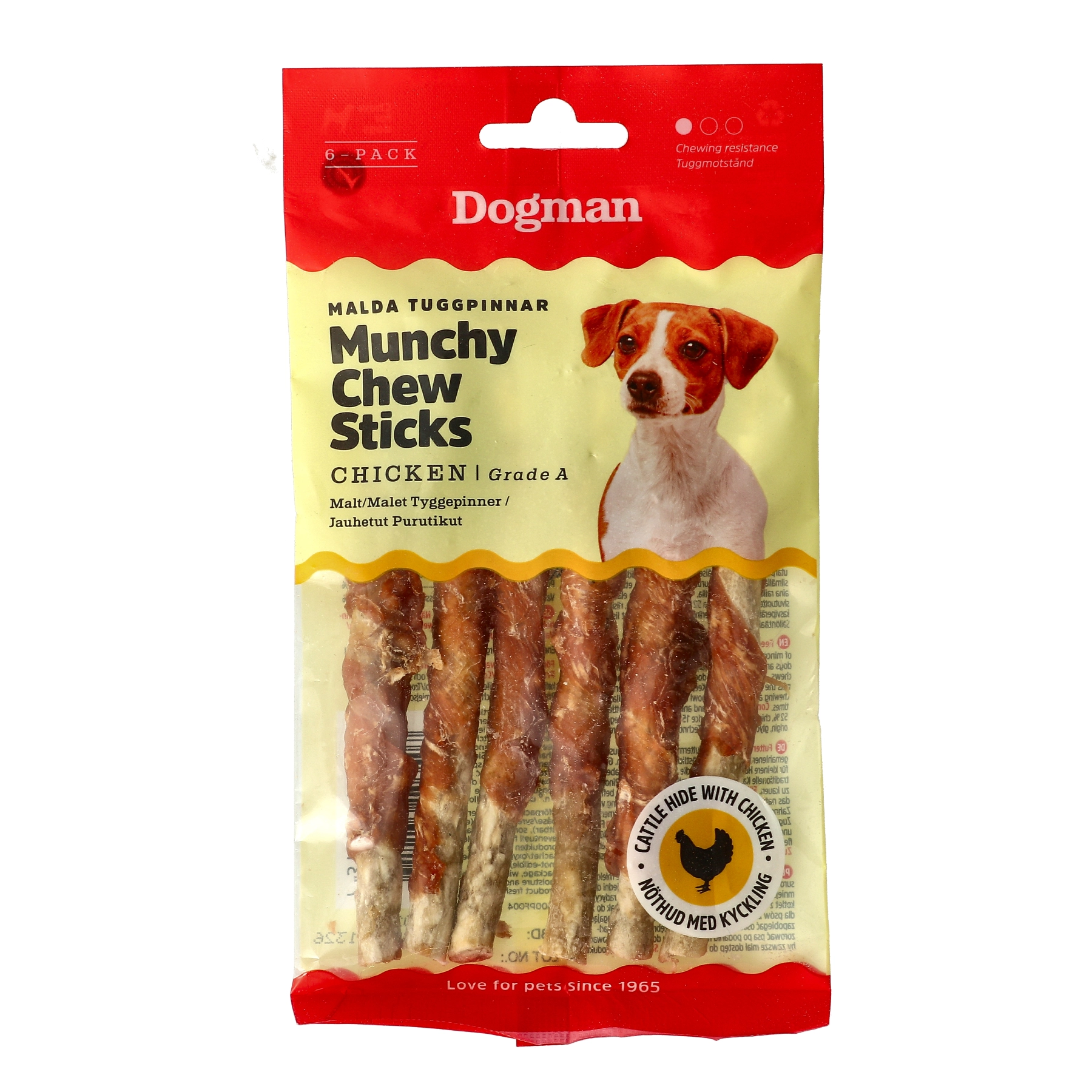 Dogman Tuggpinnar Mald Med Kyckling 6-Pack 