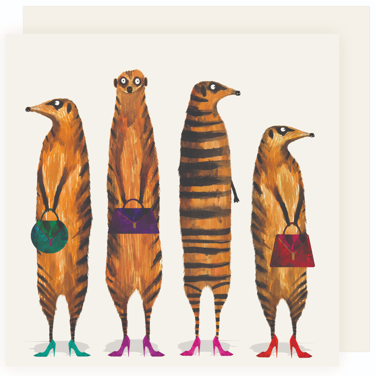 Ladies Night Meerkats, Greeting Cards - 2