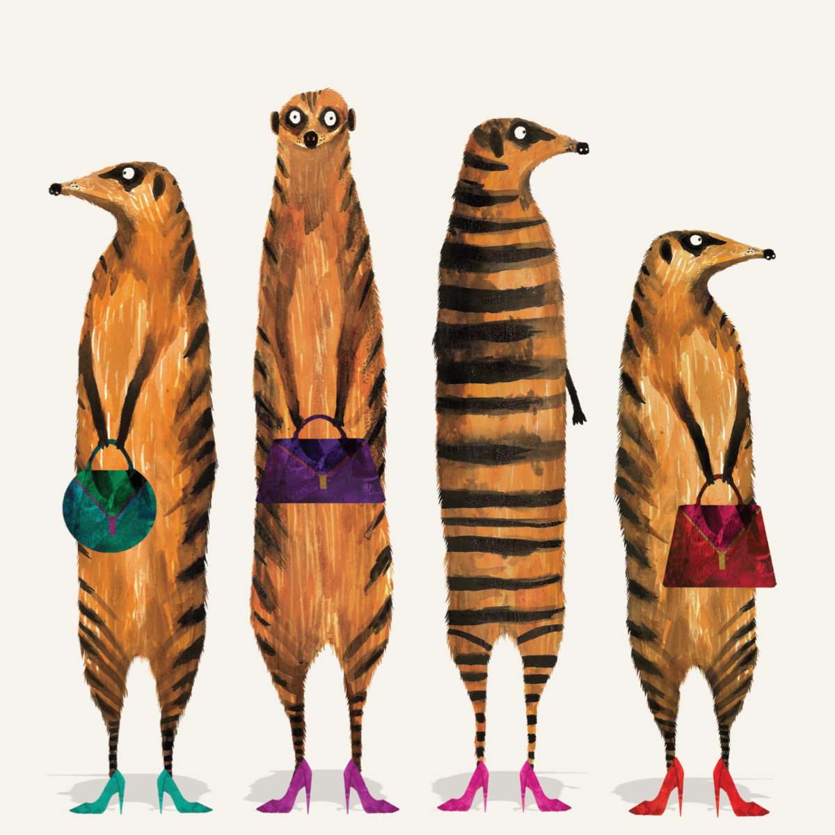 Ladies Night Meerkats, Greeting Cards
