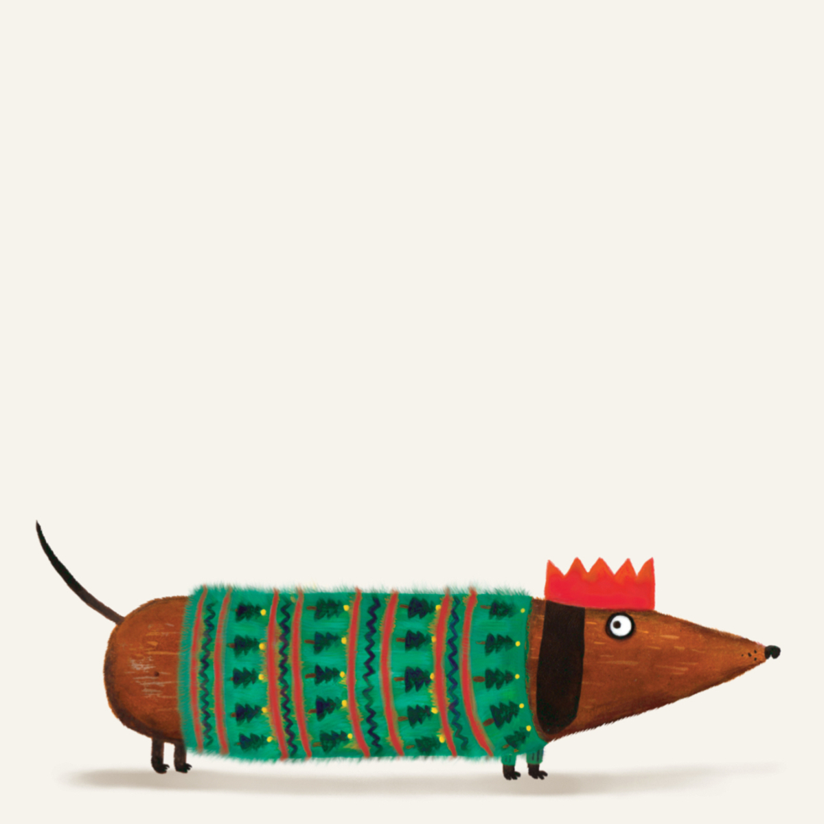 Festive Sausage, Greeting Cards