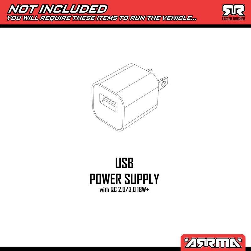 ARRMA 1/10 FURY MEGA 550 2WD Short Course Truck RTR with Battery & Charger, Blue - 3