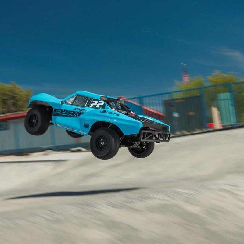 ARRMA 1/10 FURY MEGA 550 2WD Short Course Truck RTR with Battery & Charger, Blue - 5