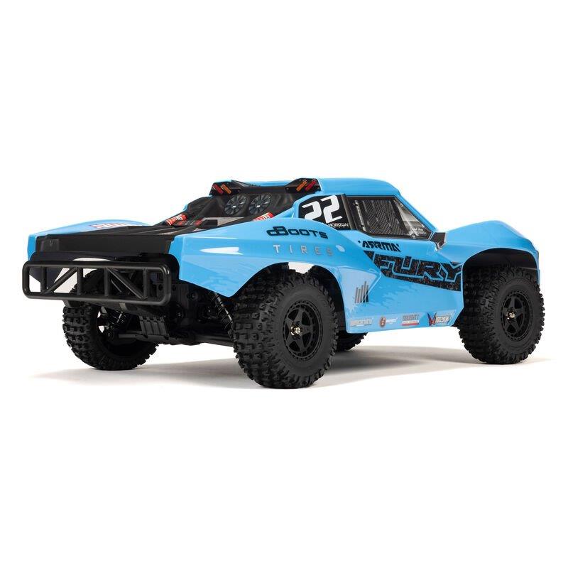 ARRMA 1/10 FURY MEGA 550 2WD Short Course Truck RTR with Battery & Charger, Blue - 15