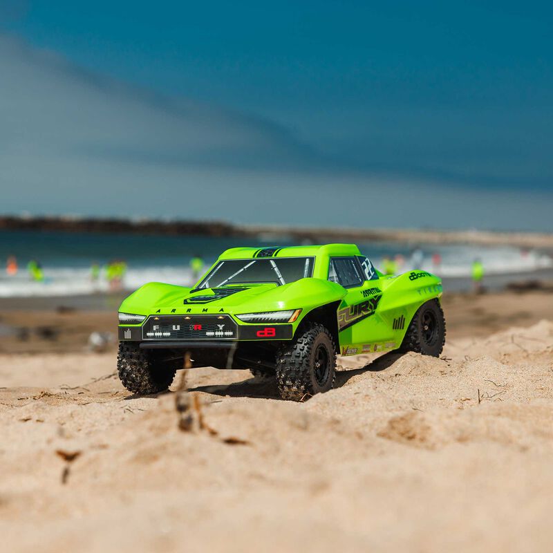 ARRMA 1/10 FURY MEGA 550 2WD Short Course Truck RTR, Green - 13