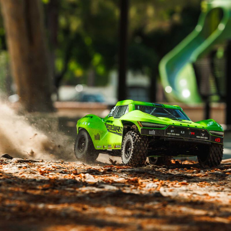 ARRMA 1/10 FURY MEGA 550 2WD Short Course Truck RTR, Green - 8