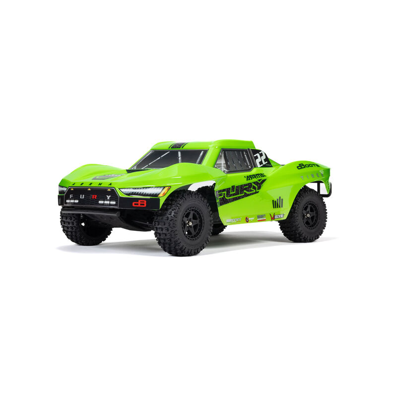 ARRMA 1/10 FURY MEGA 550 2WD Short Course Truck RTR, Green - 18