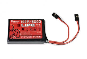 Graupner TX LiPo 1S2P/6000 3,8V TX, 27Wh