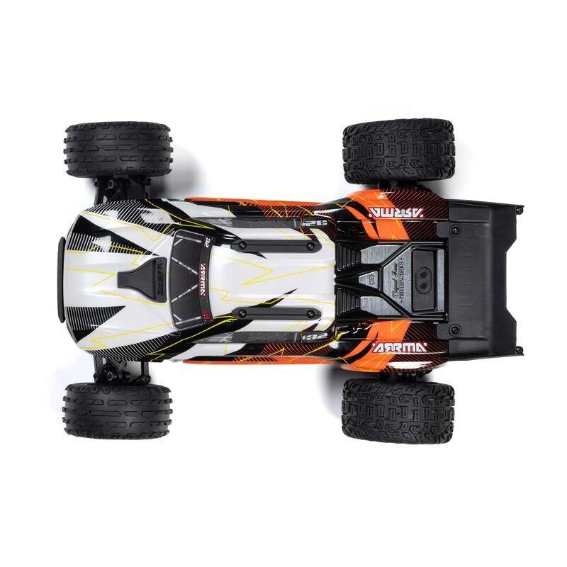 ARRMA 1/10 VORTEKS MEGA 550 2WD Stadium Truck RTR with Battery & Charger, Orange - 26