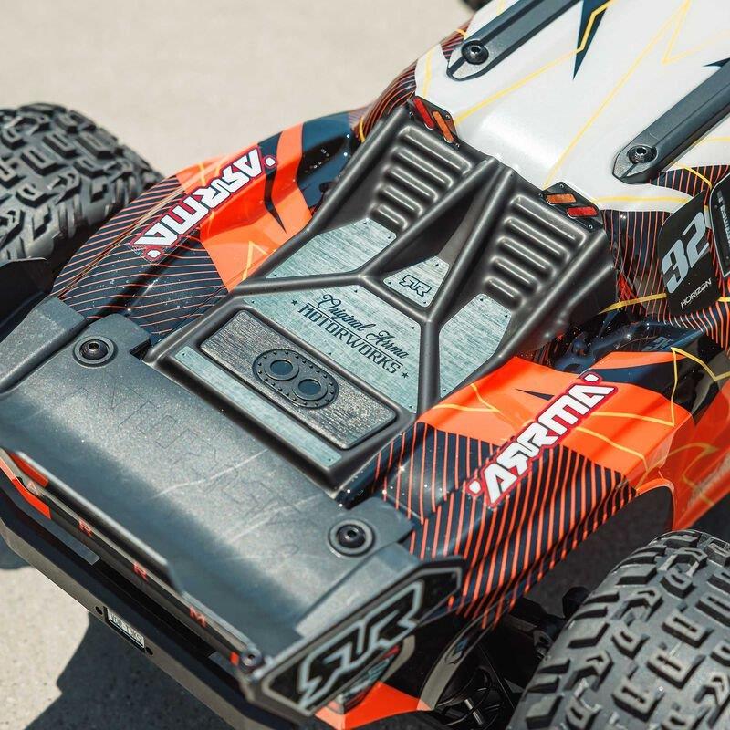 ARRMA 1/10 VORTEKS MEGA 550 2WD Stadium Truck RTR with Battery & Charger, Orange - 14