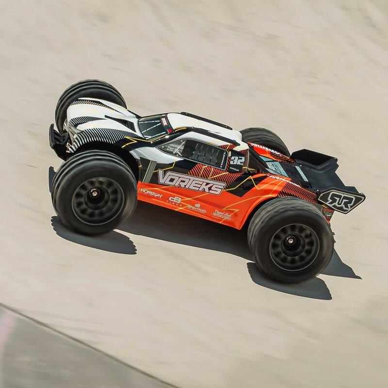 ARRMA 1/10 VORTEKS MEGA 550 2WD Stadium Truck RTR with Battery & Charger, Orange - 5