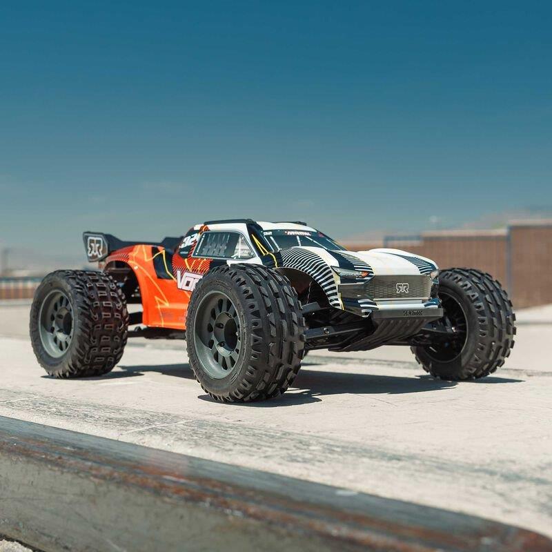 ARRMA 1/10 VORTEKS MEGA 550 2WD Stadium Truck RTR with Battery & Charger, Orange - 12