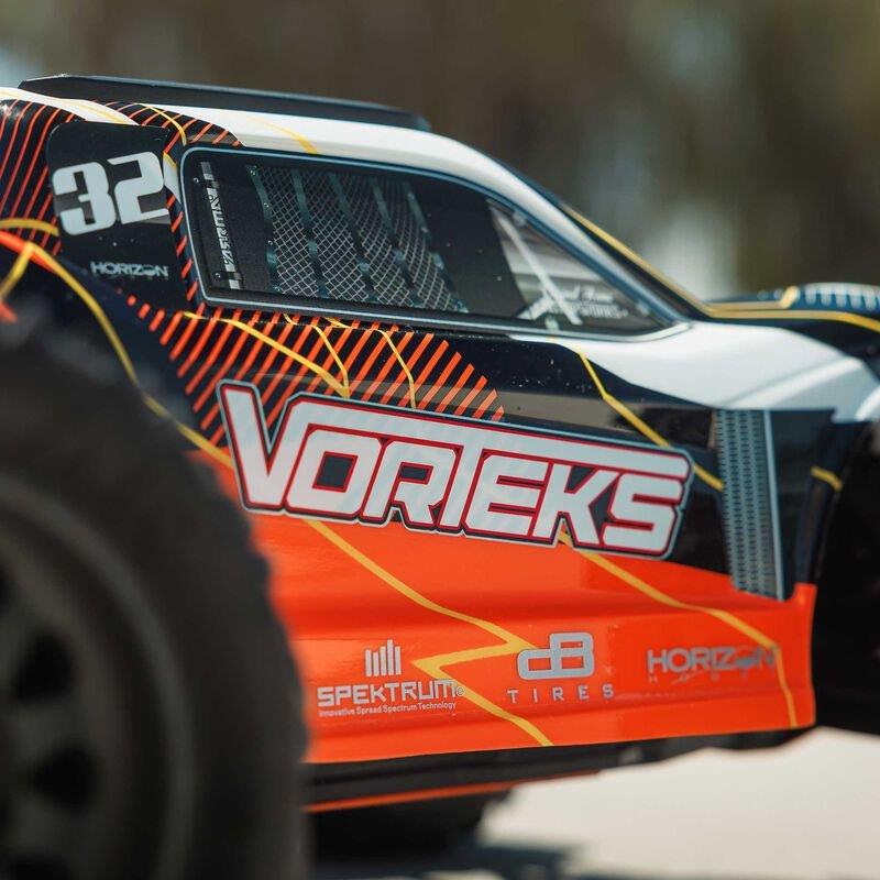 ARRMA 1/10 VORTEKS MEGA 550 2WD Stadium Truck RTR with Battery & Charger, Orange - 16
