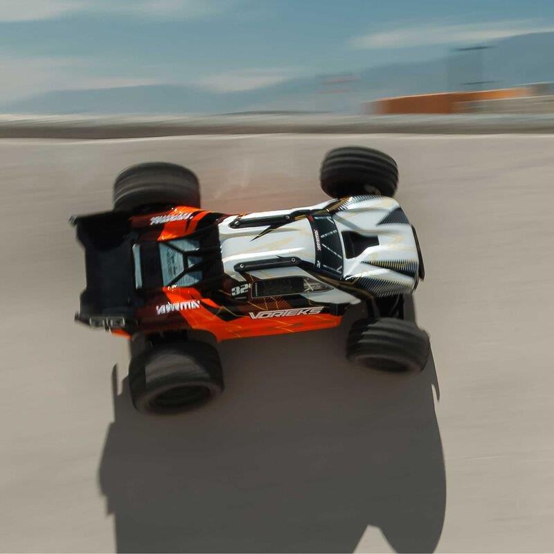 ARRMA 1/10 VORTEKS MEGA 550 2WD Stadium Truck RTR with Battery & Charger, Orange - 7