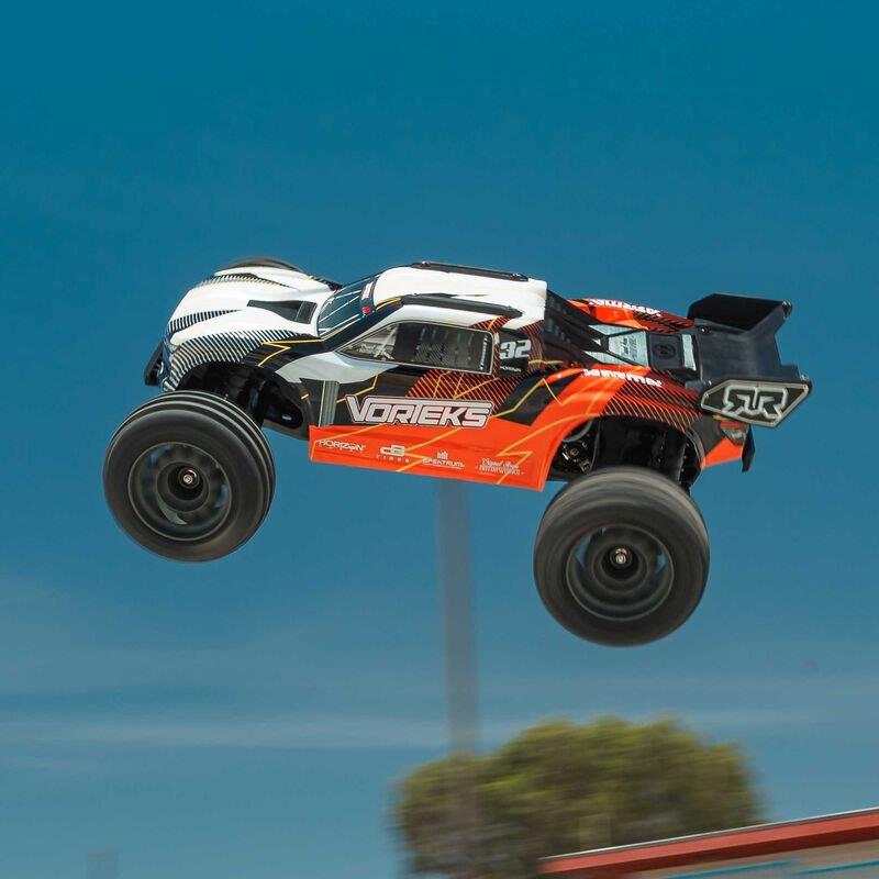 ARRMA 1/10 VORTEKS MEGA 550 2WD Stadium Truck RTR with Battery & Charger, Orange - 6