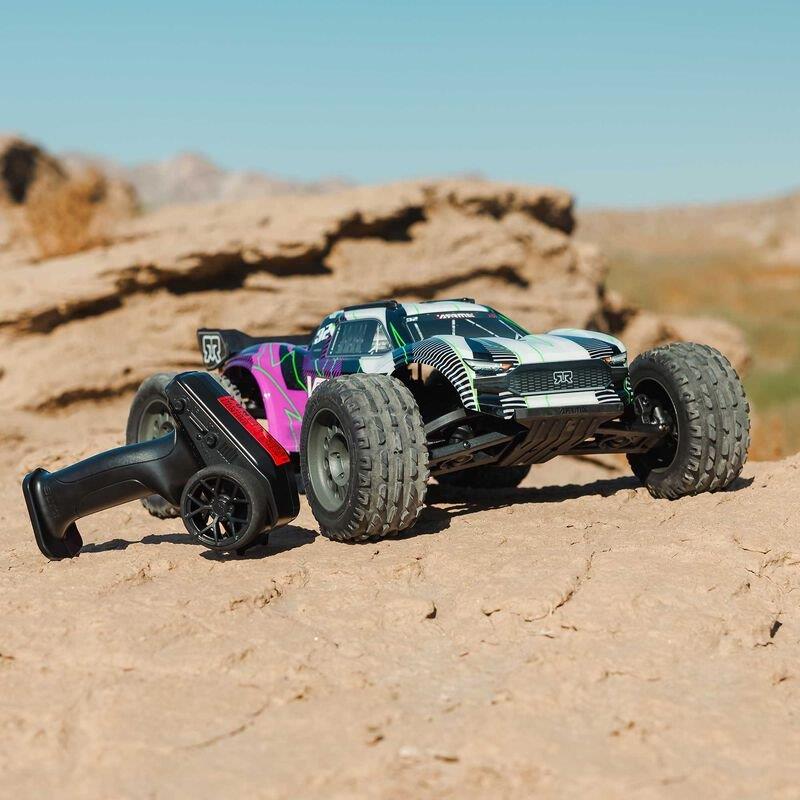 ARRMA 1/10 VORTEKS MEGA 550 2WD Stadium Truck RTR with Battery & Charger, Purple - 24