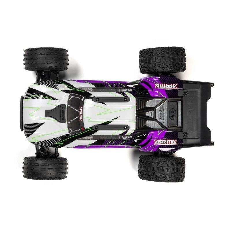 ARRMA 1/10 VORTEKS MEGA 550 2WD Stadium Truck RTR with Battery & Charger, Purple - 21