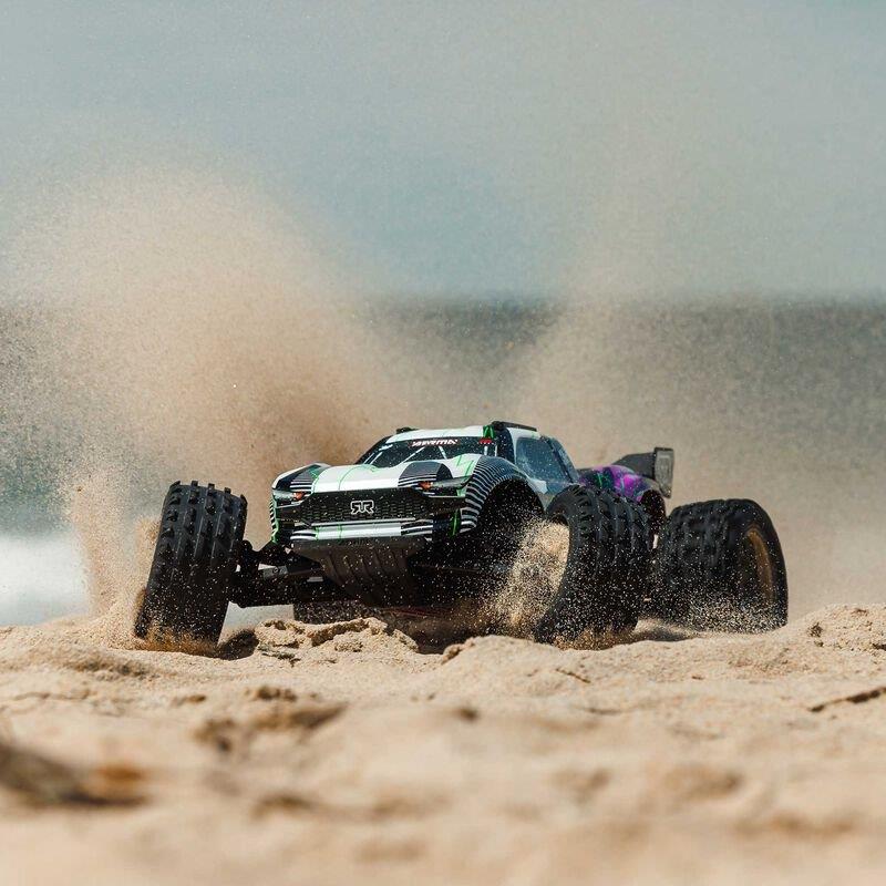 ARRMA 1/10 VORTEKS MEGA 550 2WD Stadium Truck RTR with Battery & Charger, Purple - 7