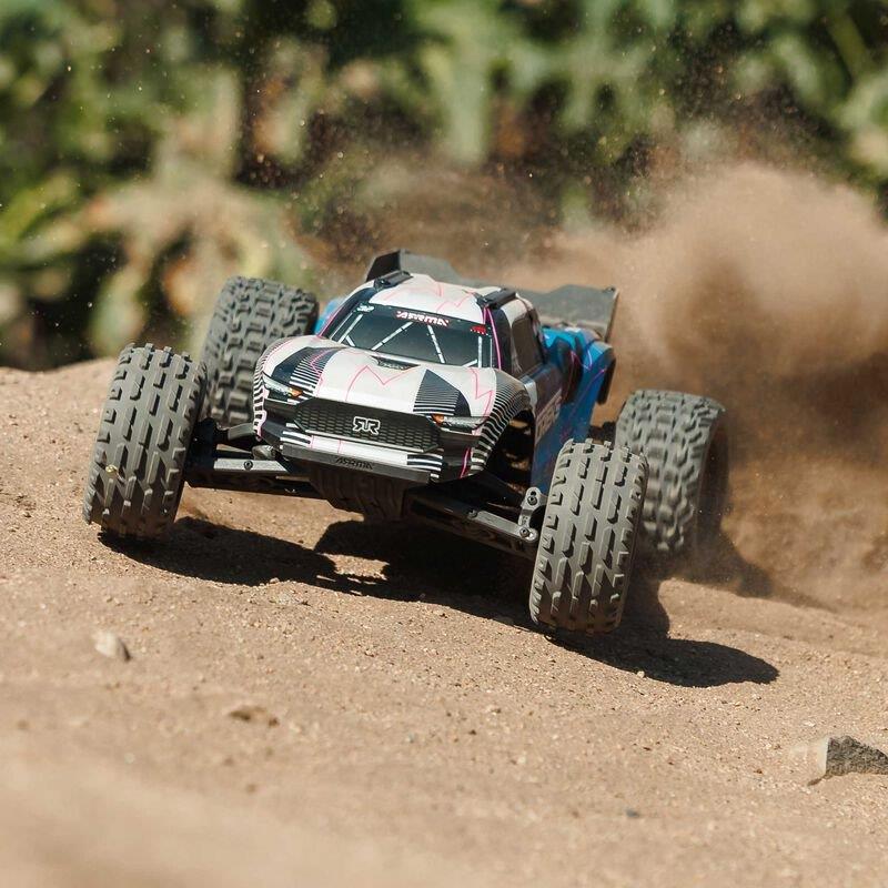 ARRMA 1/10 VORTEKS MEGA 550 2WD Stadium Truck RTR, Blue - 4