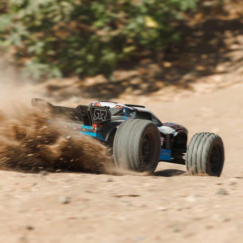 ARRMA 1/10 VORTEKS MEGA 550 2WD Stadium Truck RTR, Blue - 7