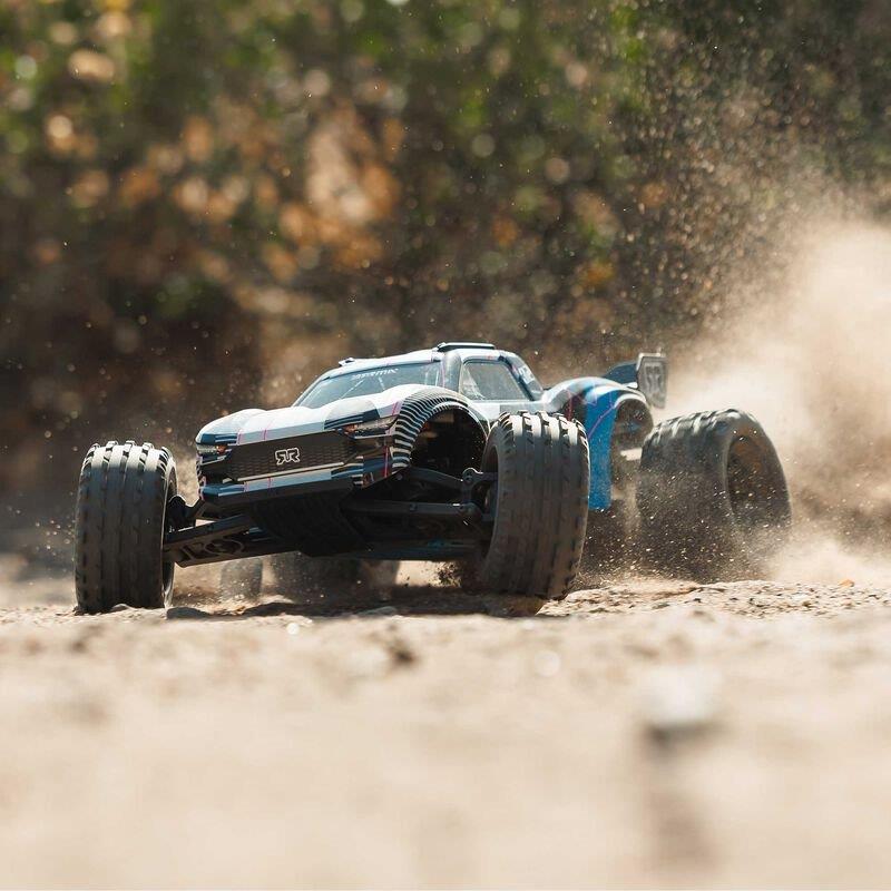 ARRMA 1/10 VORTEKS MEGA 550 2WD Stadium Truck RTR, Blue - 5