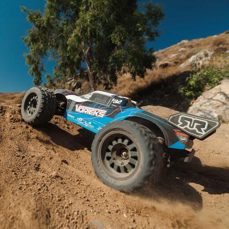 ARRMA 1/10 VORTEKS MEGA 550 2WD Stadium Truck RTR, Blue - 6