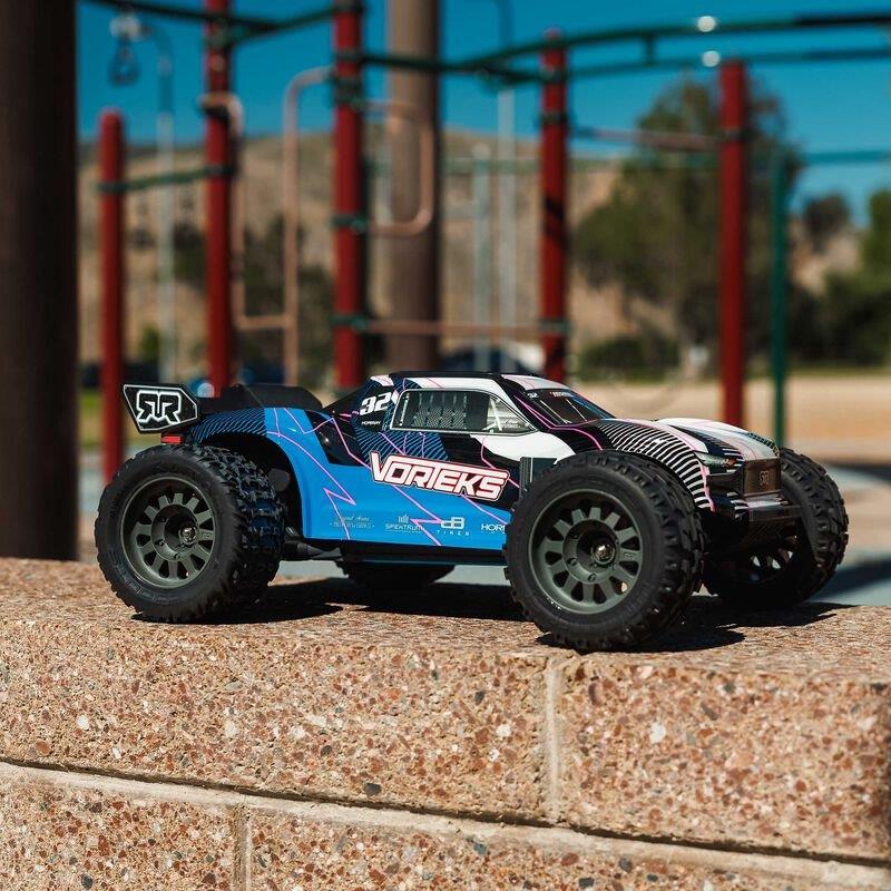 ARRMA 1/10 VORTEKS MEGA 550 2WD Stadium Truck RTR, Blue - 18