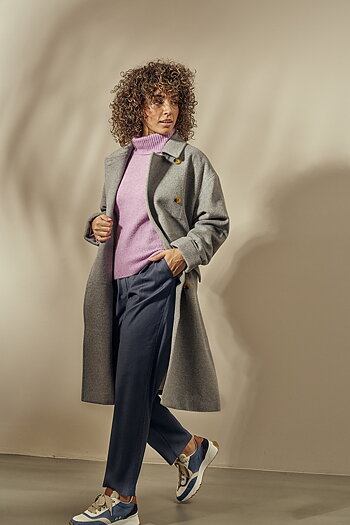 Mos Mosh - MMVenice Wool Coat Grey Melange