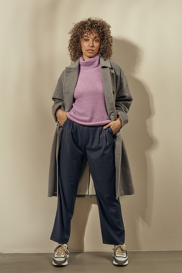 Mos Mosh - MMVenice Wool Coat Grey Melange - 3