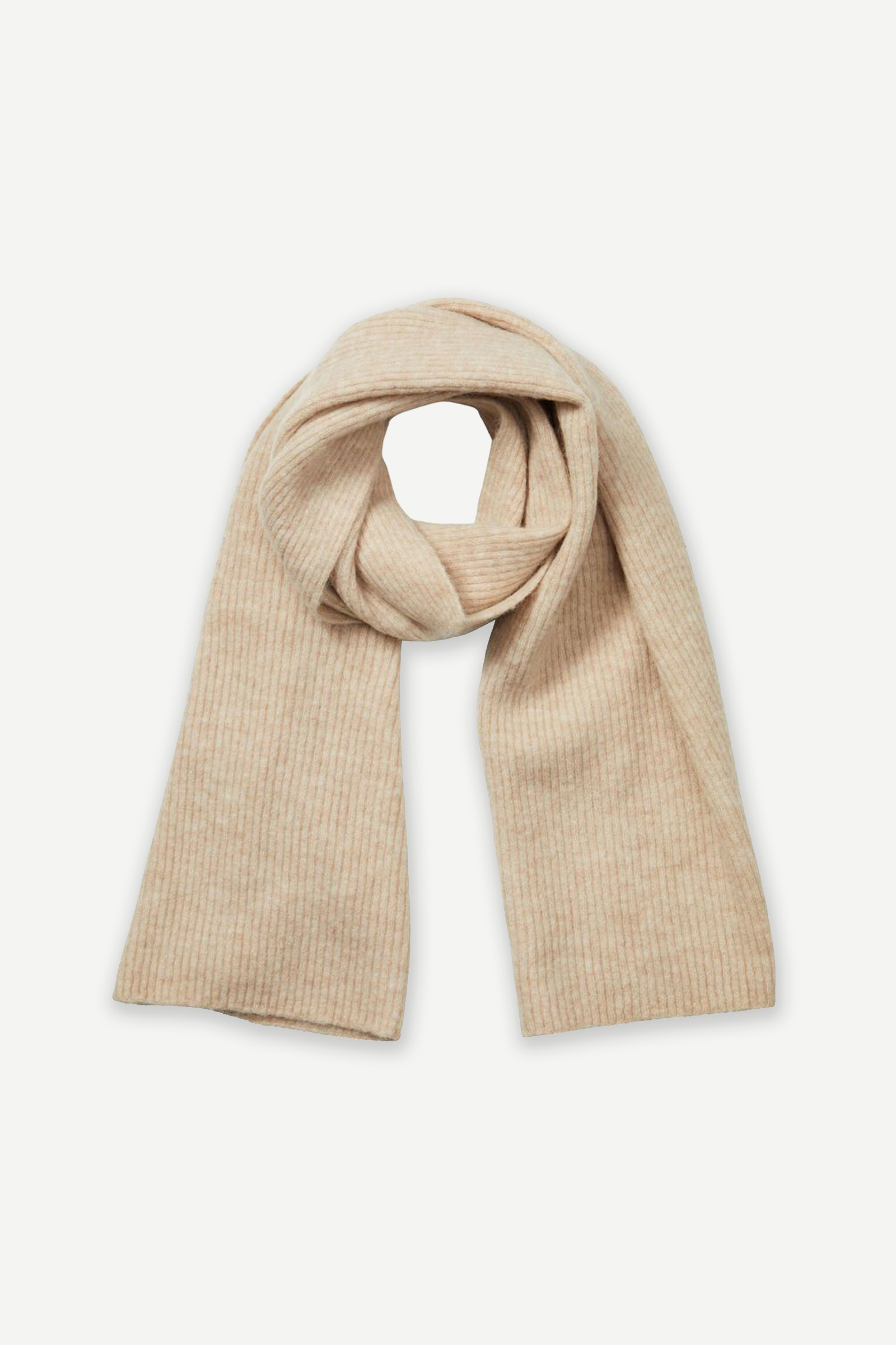 Selected Femme Lulu Maline Knit Scarf Birch Mel.