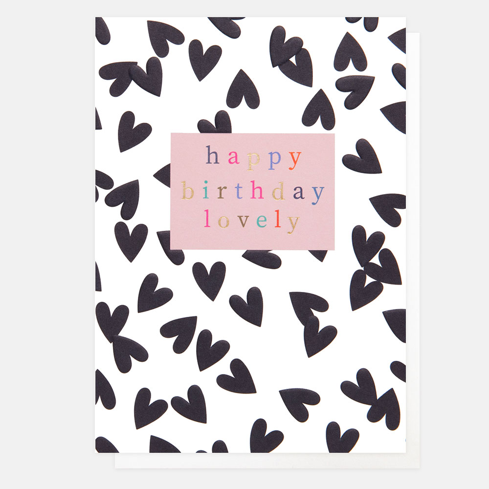 Mono Hearts Happy Birthday Lovely