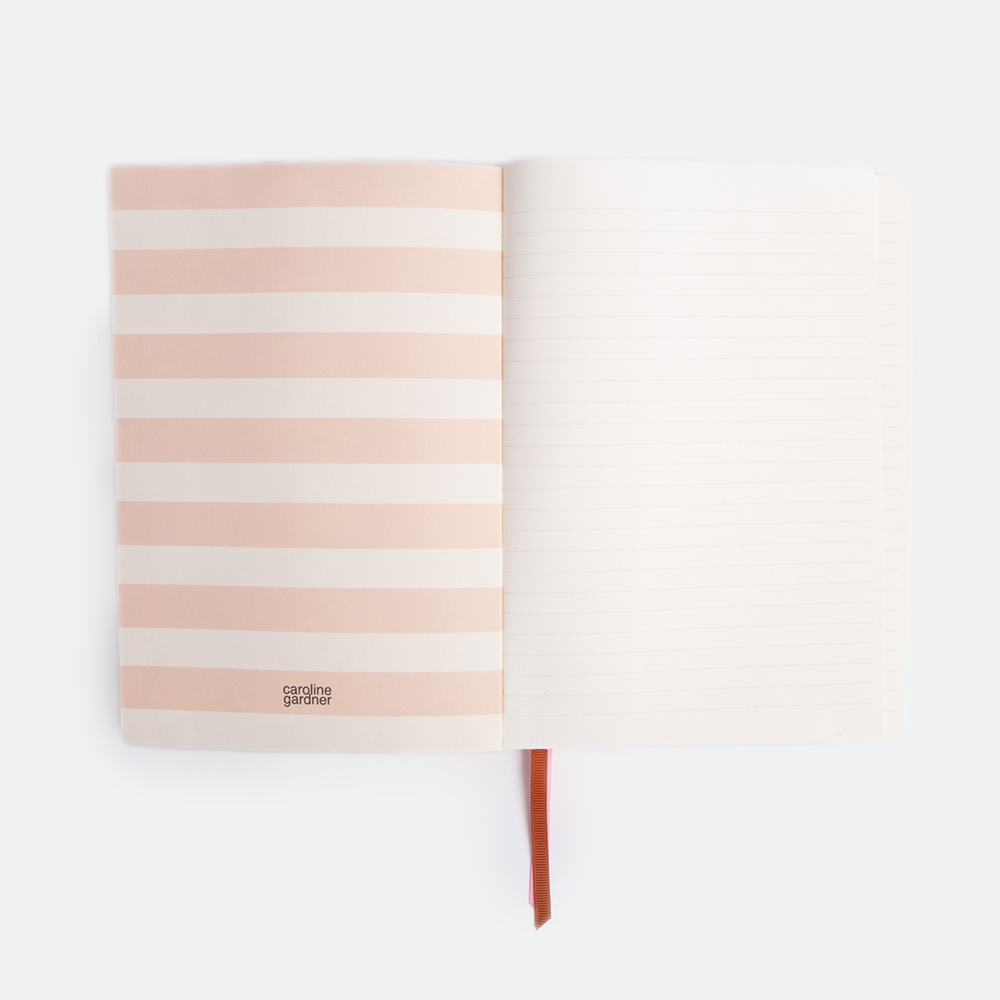 Charcoal Mono Bloom A5 Notebook - 2
