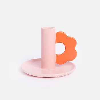 Pink/Red Flower Candle Holder
