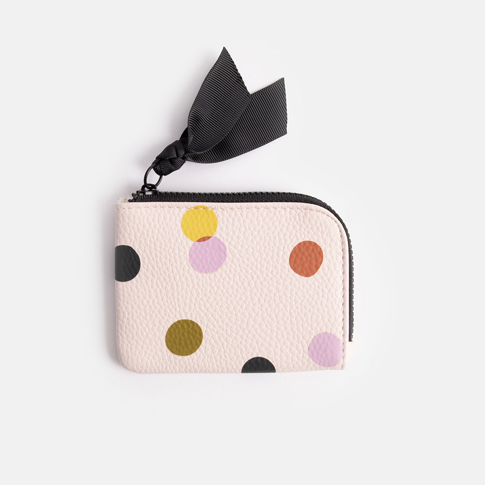 Pink Multi Spot Corner Purse