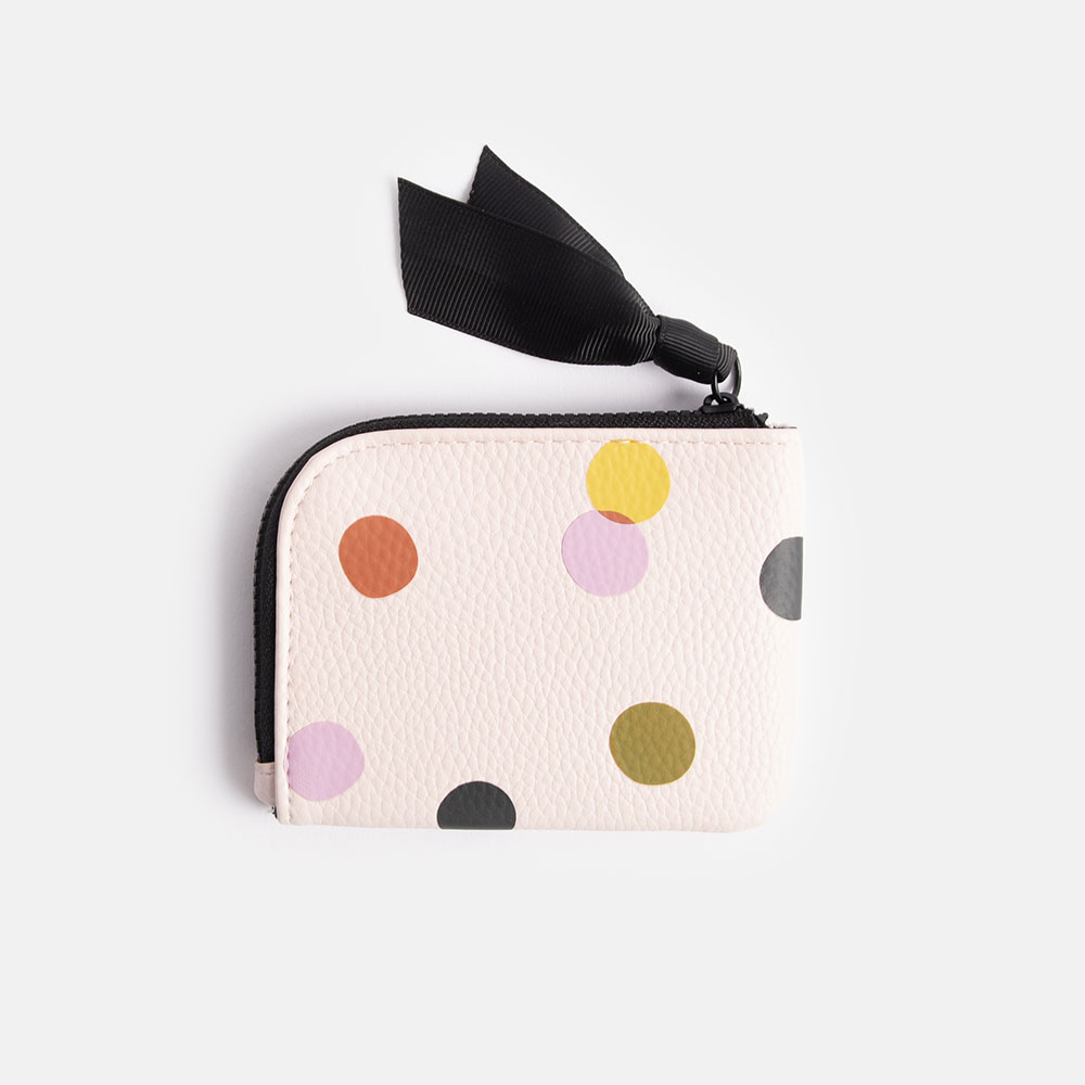 Pink Multi Spot Corner Purse - 2