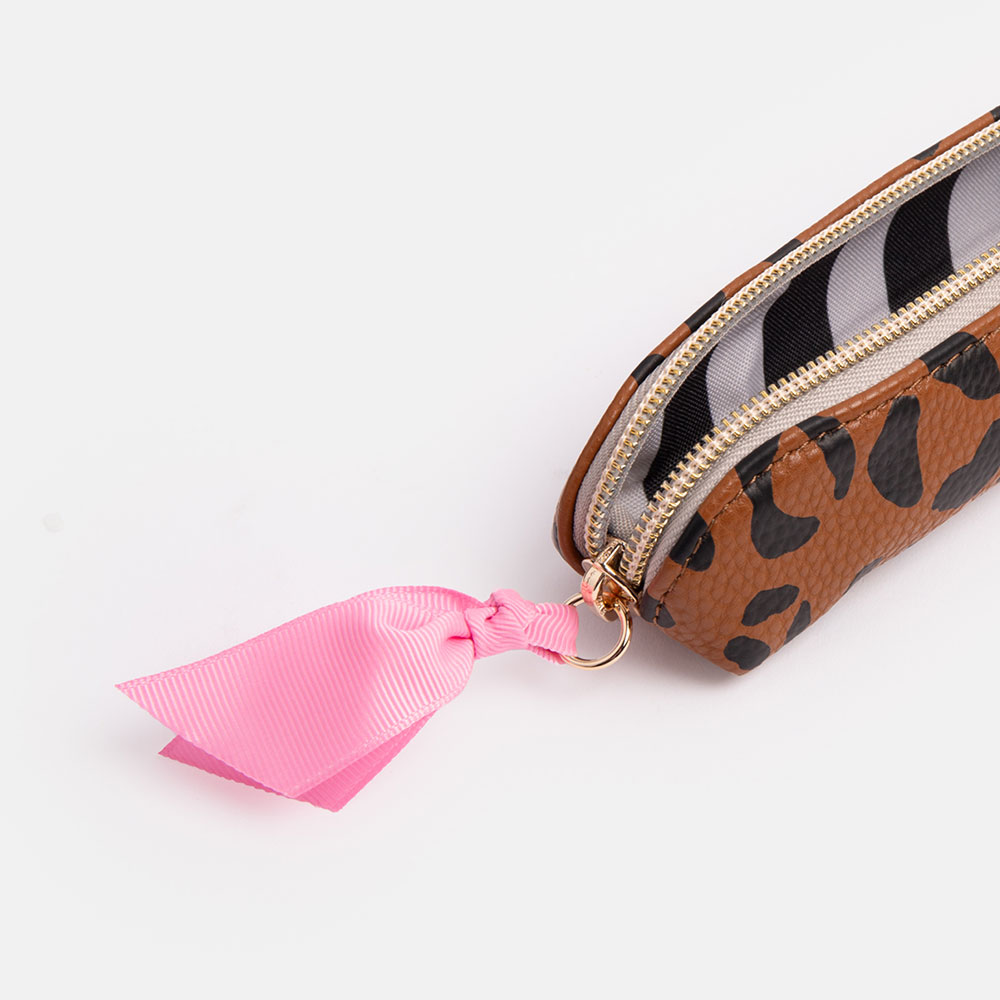 Tan Leopard Pencil Case - 2