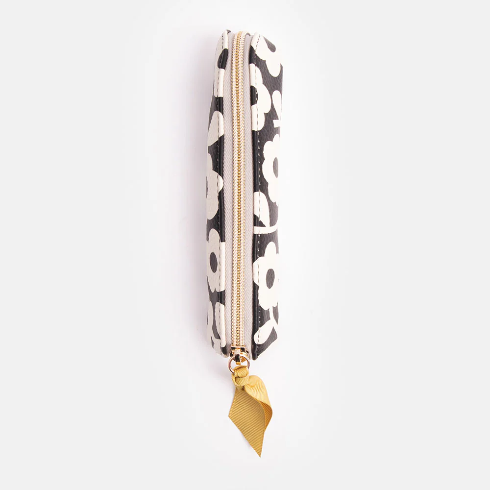 Charcoal Mono Bloom Pencil Case - 4