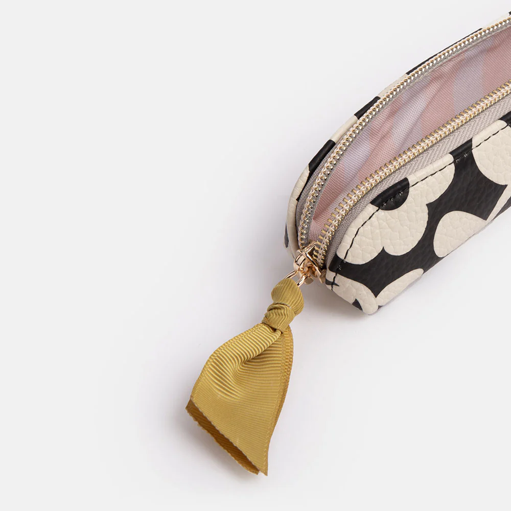 Charcoal Mono Bloom Pencil Case - 2