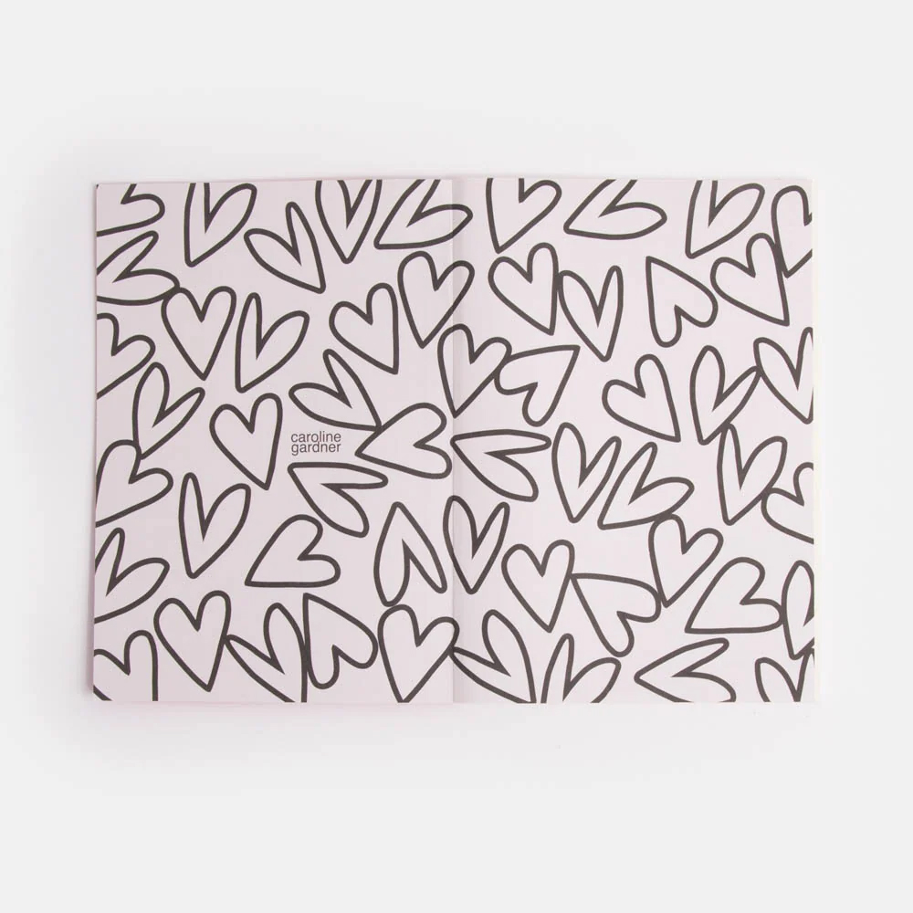 Colourblock Hearts Set Of 3 Notebooks - 4