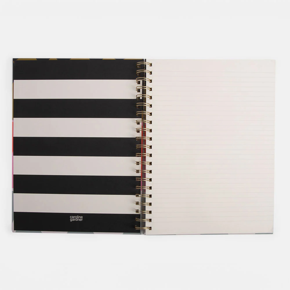 Colourblock Hearts Spiral A4 Notebook - 4