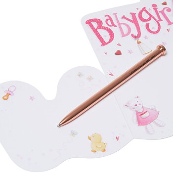 Large Greeting card, Baby girl, Baby born (BG0624)
