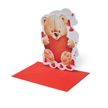 Large Greeting card, Teddy bear (BG0626)