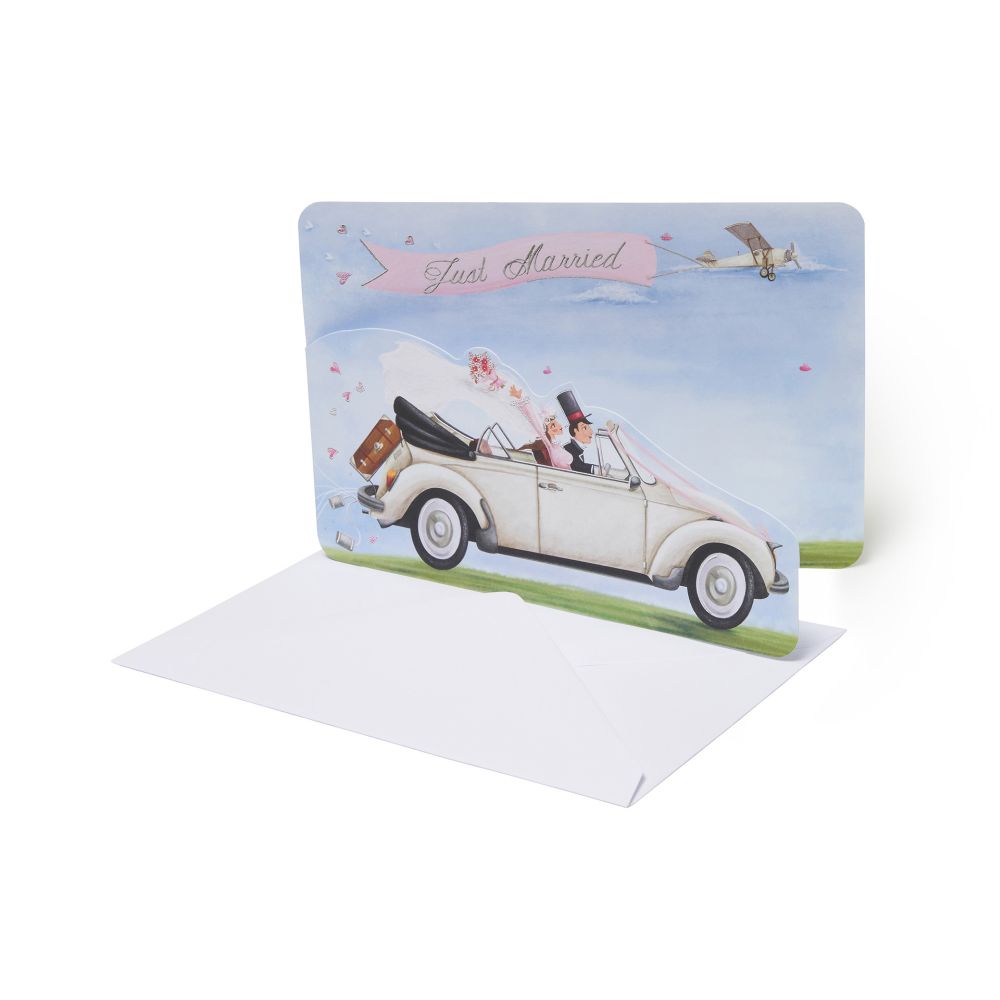 Large Greeting card, Wedding car (BG0627)
